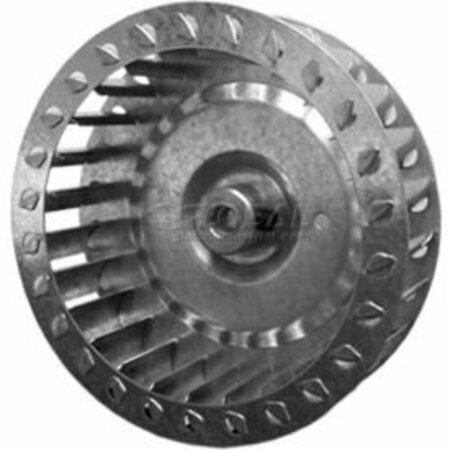 LAU Single Inlet Blower Wheel, 5-1/4" Dia., CW, 3450 RPM, 1/2" Bore, 3-7/16"W, Galvanized 028957-39